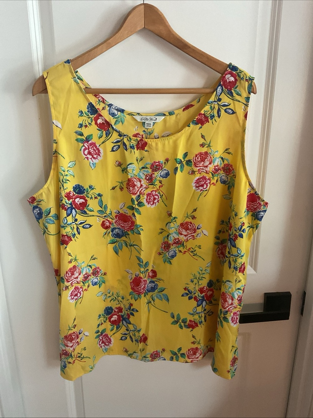 The Pioneer Woman - Yellow Floral Sleeveless Blouse - Ladies Size 4XL